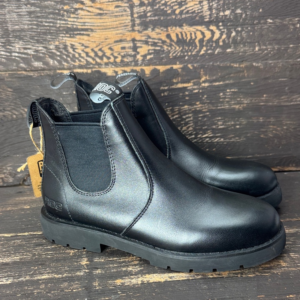 Roc Jumbuk Black Leather Chelsea Boots Size 38